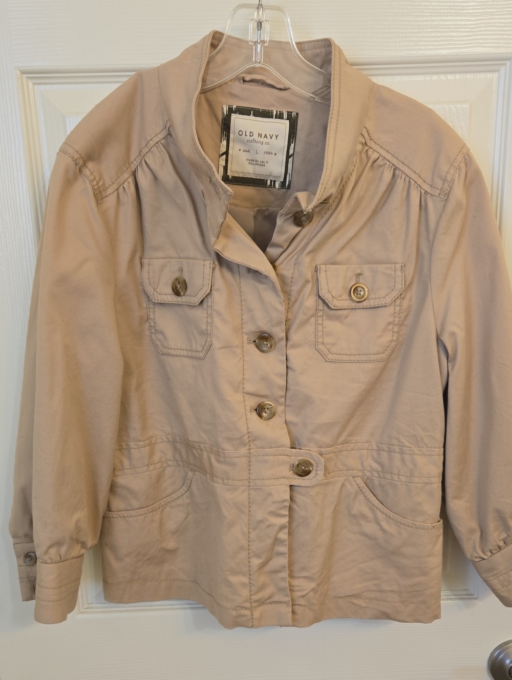 Old Navy Women's Light Beige Utility Jacket